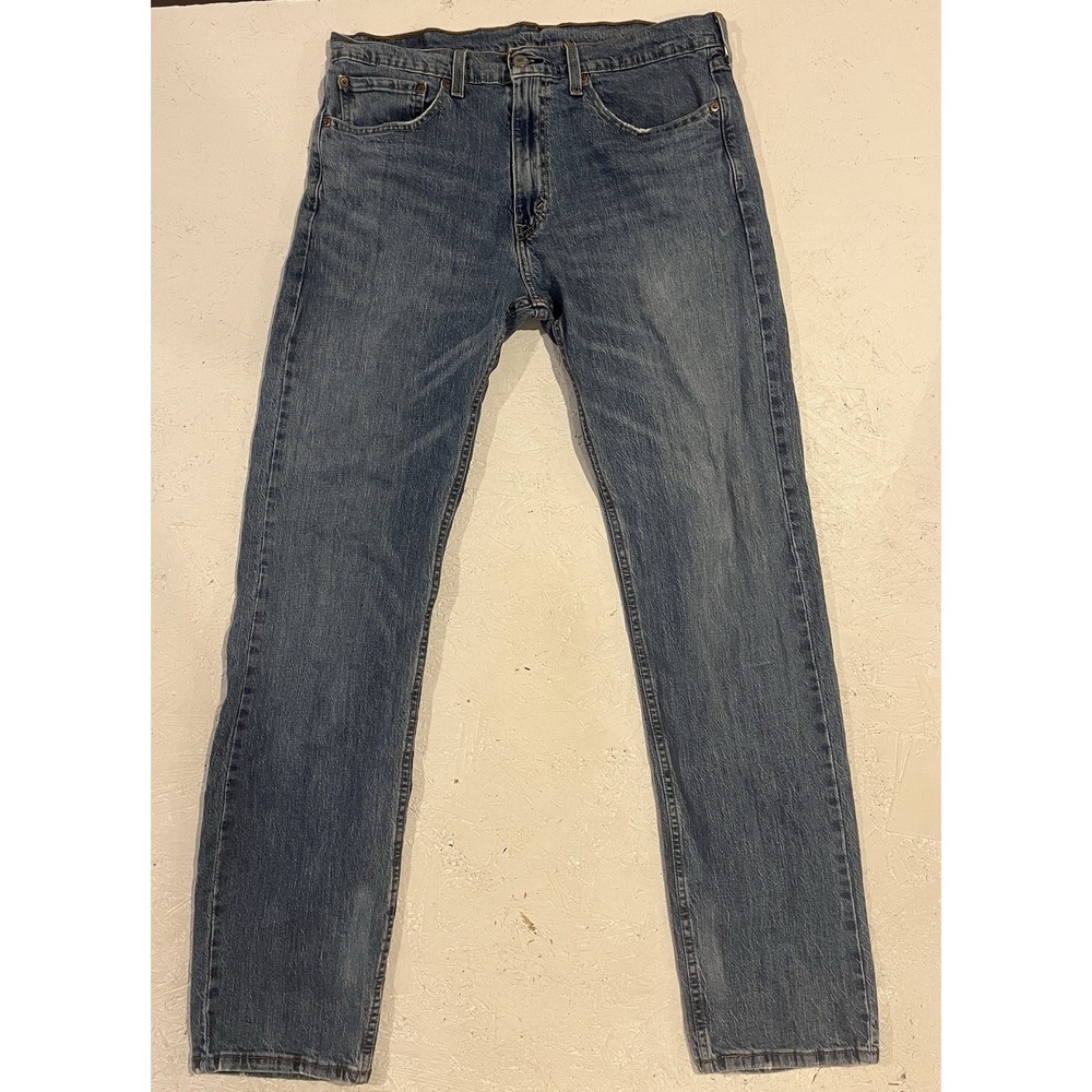 Levi's‎ 505 Regular Straight Fit Jeans Men's 34x34 Blue Light Wash Denim